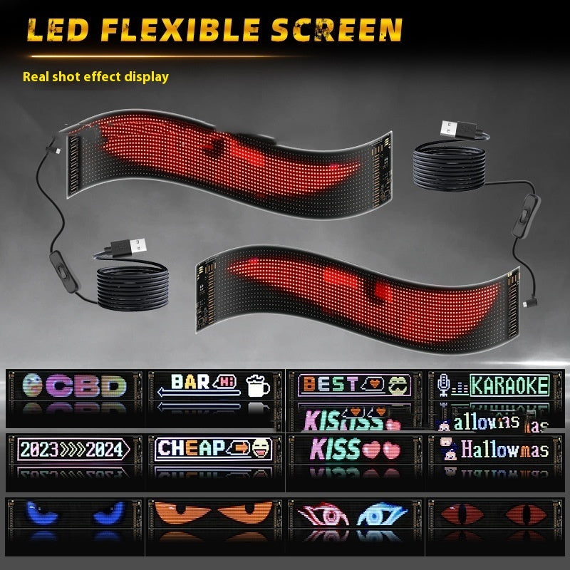 LED Flexible Display APP Bluetooth Car Advertising Screen