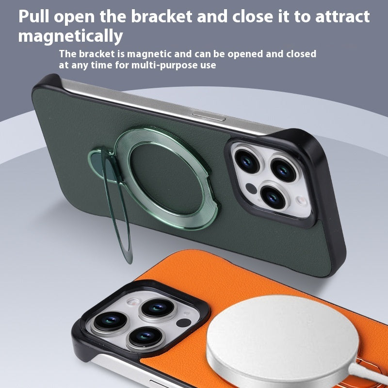 Magnetic Bracket Phone Case Frameless Protective Cover